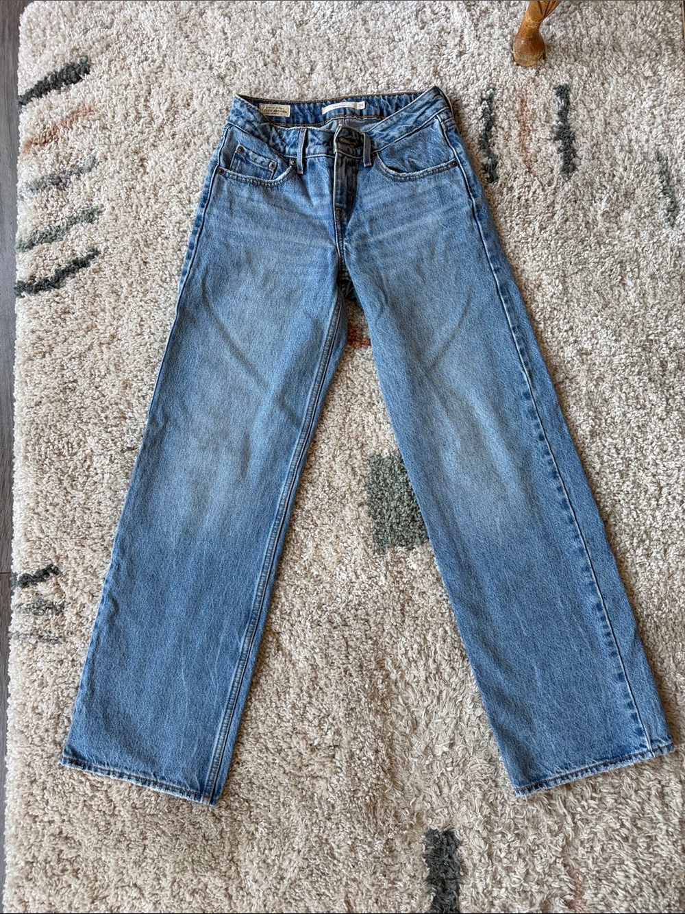 Levi's Low Loose Light Blue Flare Jeans - Wide Leg